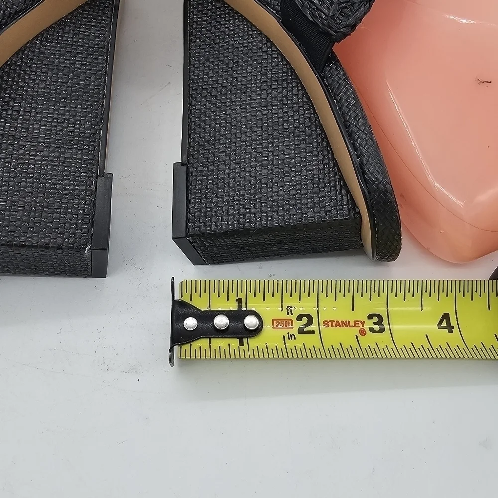 Katy Perry The Iris Woven Wedge Sandals Black Size 9.5